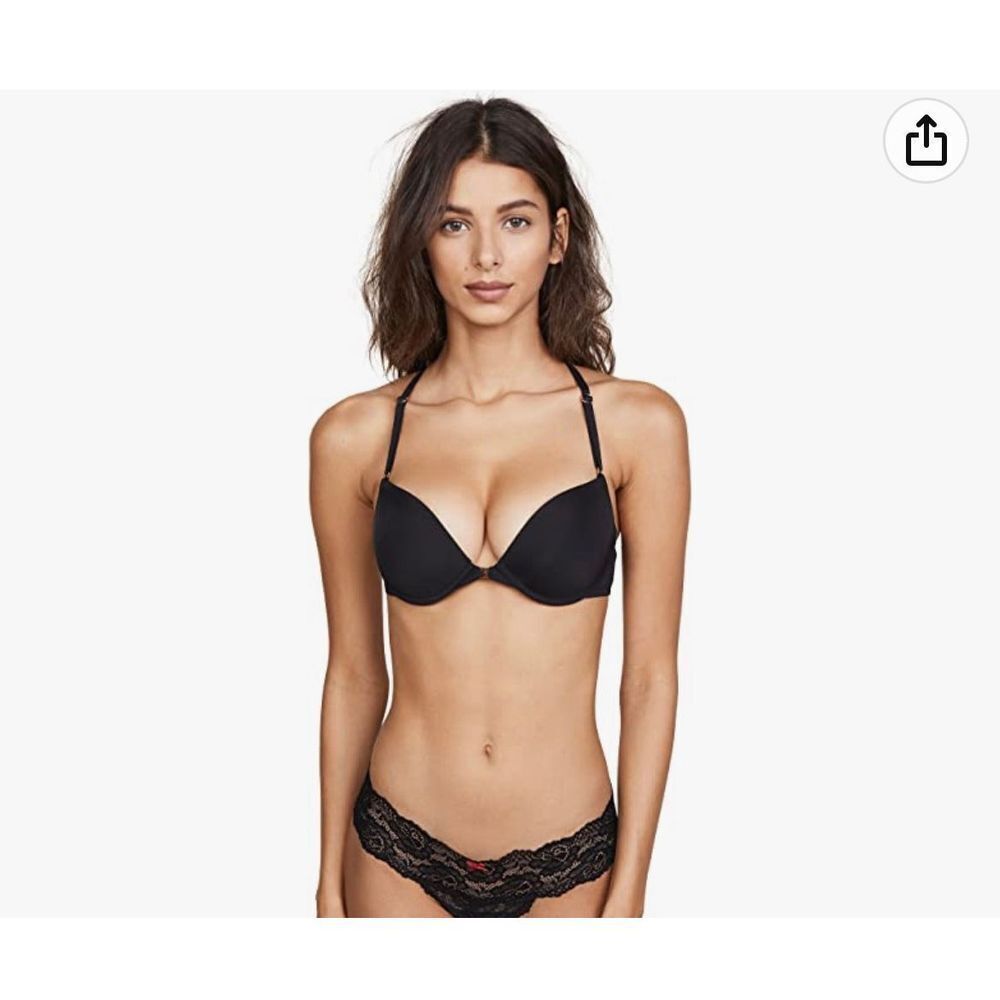 Skarlett Blue Women's Minx Front Close Push-Up Bra 34D black